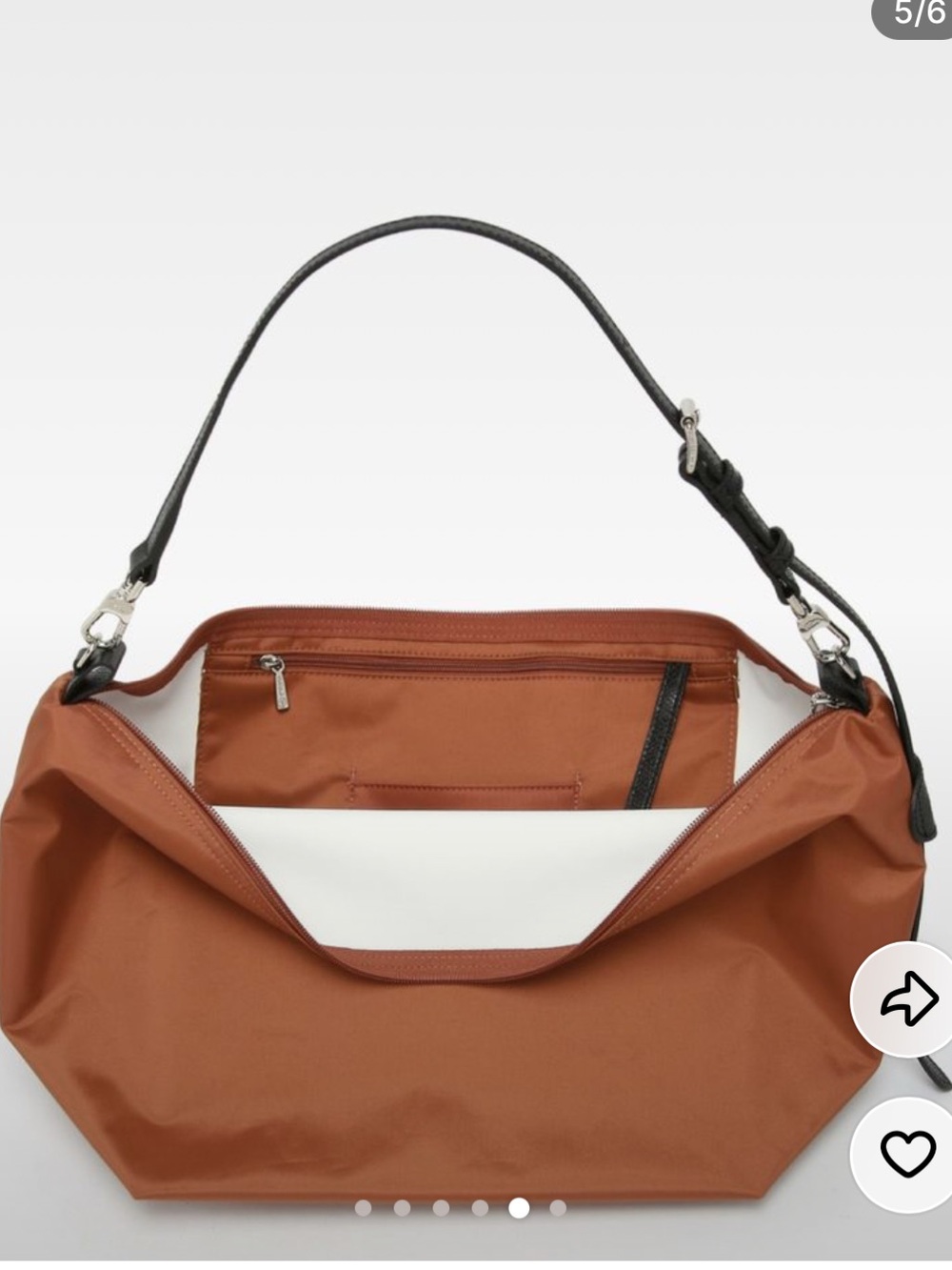 Longchamp Cognac Hobo Bag with Dark Brown Strap - Picture 2 of 14